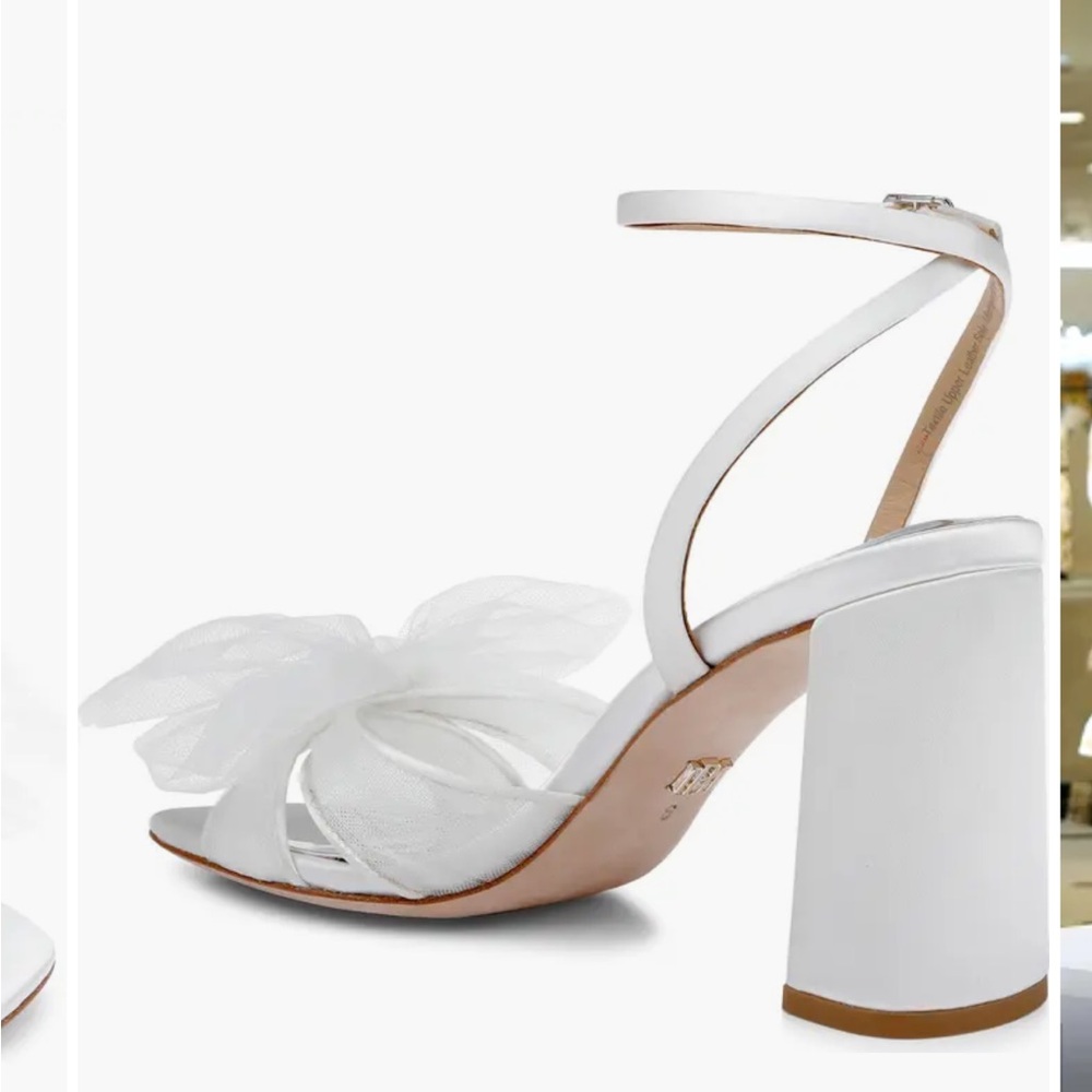 White Bow High Heels